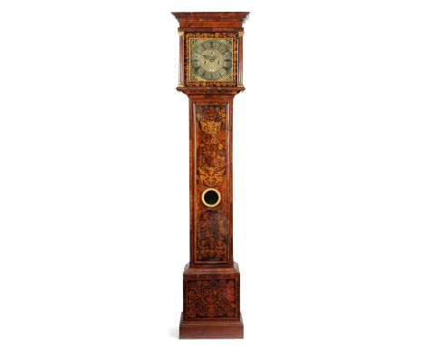 A WILLIAM AND MARY WALNUT AND MARQUETRY LONGCASE CLOCK BY JOSEPH WINDMILLS, LONDON, LATE 17TH CENTURY the brass eight day twi