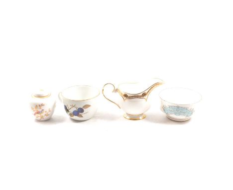 Copeland &amp; Garrett cabinet cup and saucer, painted with a view of an Abbey; Dresden porcelain dishes; other decorative po
