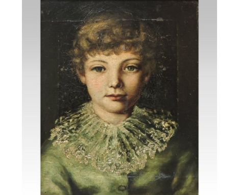 English School, circa 1910, portrait of a young girl, oil on canvas, 30 x 24cm