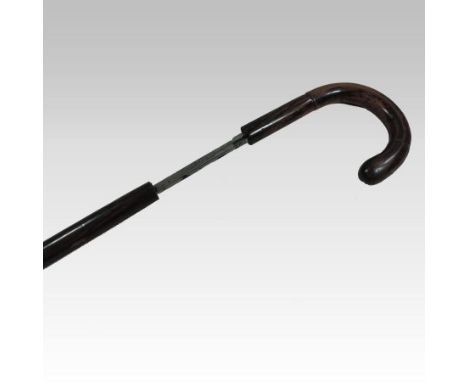 A 19th century simulated rosewood swordstick, 89cm long