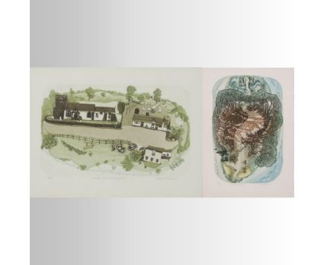 Glynn Thomas (*ARR), b.1946, Country Road, coloured print limited edition 54/95, signed and titled in pencil to the margin, 3