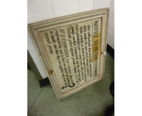 A VINTAGE GARAGE FORECOURT SIGN