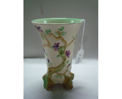 CLARICE CLIFF FOR NEWPORT POTTERY, an Indian Tree pattern vase, brown factory mark to base, height approximately 16cm