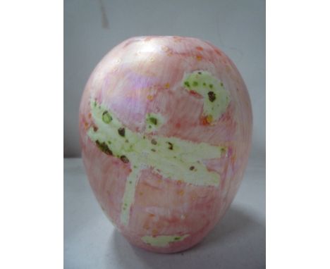 A CARLTONWARE VASE, decorated with Dragonfly on pink ground, height approximately 15cm