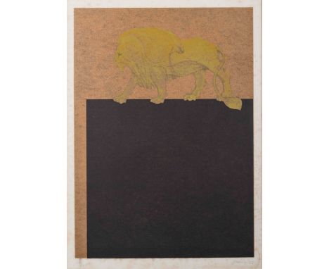 Judith Mason (South African 1938-2016) GOLDEN LION lithograph, signed, dated '73 and numbered 25/65 in pencil in the margin s