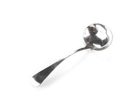 A GEORGE IV SILVER "OLD ENGLISH" PATTERN SAUCE LADLE, WILLIAM BATEMAN, LONDON, 1822 56g PROVENANCEPROVENANCEThe Craig Troeber