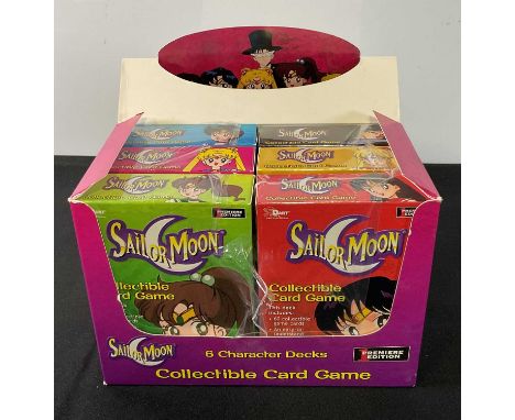 SAILOR MOON - A distributor box of 6 Premier Edition Sailor Moon character decks each comprising 60 cards, an instruction man