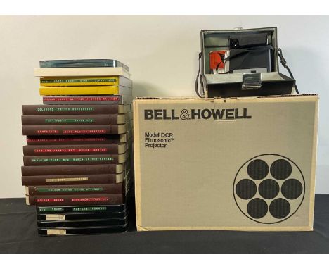 A Bell and Howell Model DCR Filmsonic Projector, complete in original box, together with a Sankyo Super Micro-CM projector an