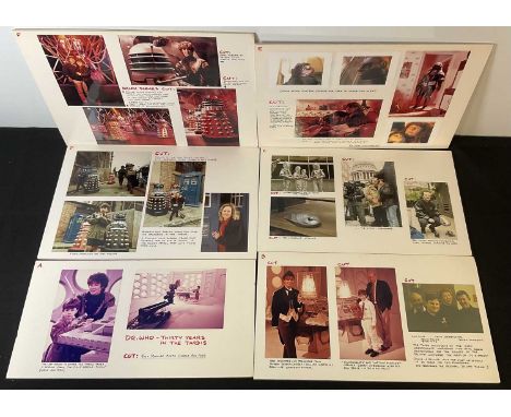 DR WHO - A group of screen used story and photo boards for the DR WHO - THIRTY YEARS (1993) documentary including behind-the-