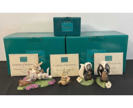 WALT DISNEY COLLECTORS CLASSICS - A ceramic figure group featuring characters from BAMBI comprising Thumper and Miss Bunny "T