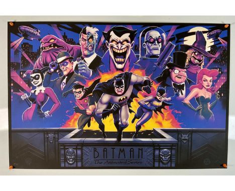 BATMAN THE ANIMATED SERIES alternative movie poster by artist Tom Walker, limited edition artist proof print hand numbered 25