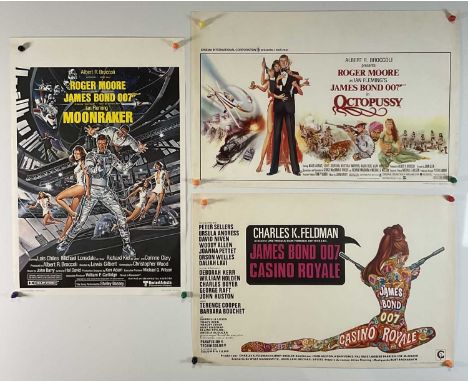 JAMES BOND: A small group of Belgian affiche movie posters comprising CASINO ROYALE (1967), MOONRAKER (1979) and OCTOPUSSY (1