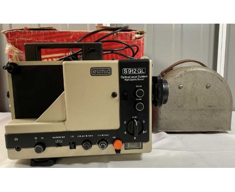 A pair of Super 8 film projectors comprising:EUMIG Mark 8 DUAL GAUGE 8mm and Super 8 Magnetic Sound Projector – 240v with cab