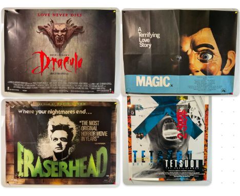 A small group of horror film posters comprising UK Quad posters for BRAM STOKER'S DRACULA (1992), ERASERHEAD (1990s rerelease
