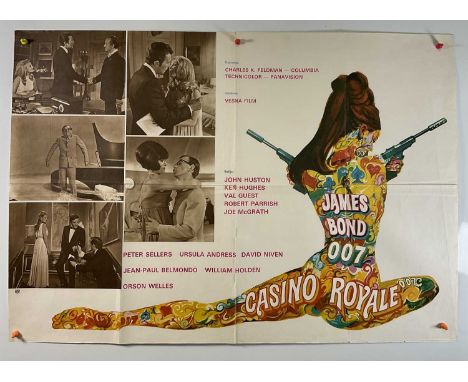 JAMES BOND: CASINO ROYALE (1967) Slovenian poster - rare Eastern European, 27" x 39", folded - condition issues, see photogra