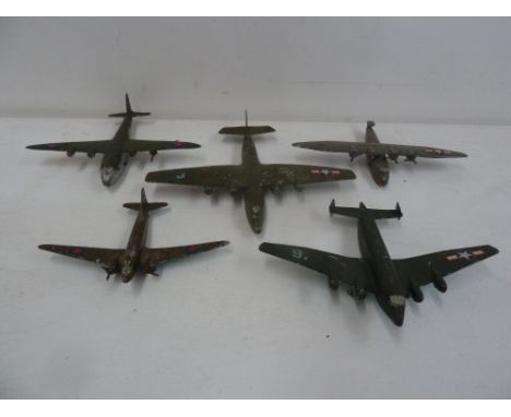 A Dinky Toys Empire Flying Boat with roller; an Ensign Class Air Liner; a Pan American Airways Clipper III; a Junkers Air Lin