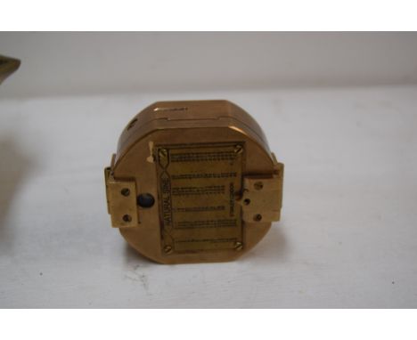A vintage Stanley of London, brass compass 'Natural Sine'