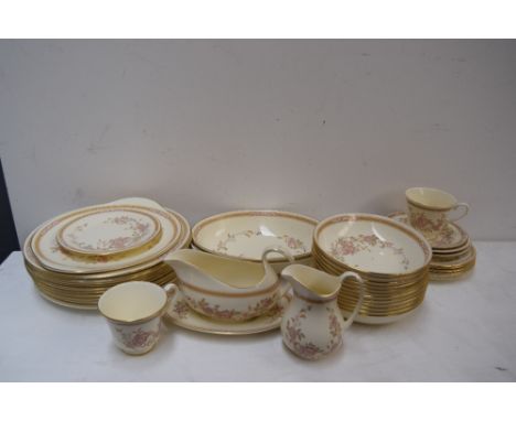 A Royal Doulton 'The Romance' Lisette Collection part tea set including plates, cups and jugs