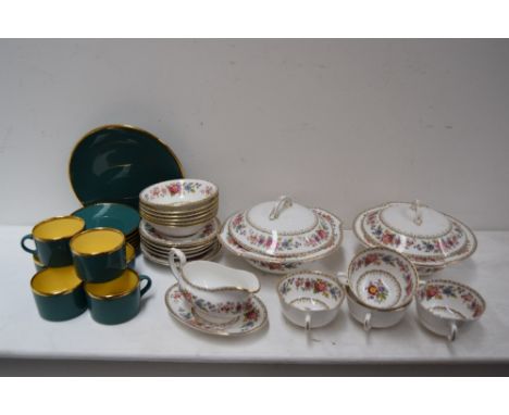 A Royal Grafton 'Malvern' part dinner service including soup bowls, bowls, side plates and tureens together with a Garbon gre