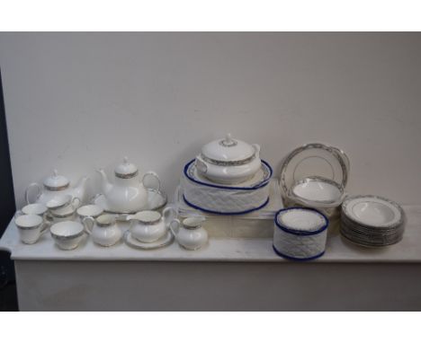 A good quantity Royal Doulton 'Arlington' dinner service including tureens, plates, bowls, teapots, cups and saucers etc.