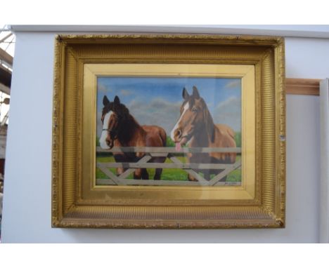 A quantity of pictures including a John W. Childs 'Violet and Knobbs' equestrian painting, oil on board 40 x 30cm, a Coulson 