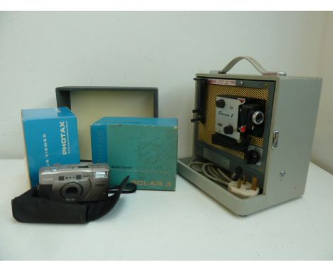 A Photax Solar 3 Slide Viewer in original box with instructions; A Photax Solar 2 Slide Viewer in original box with instructi