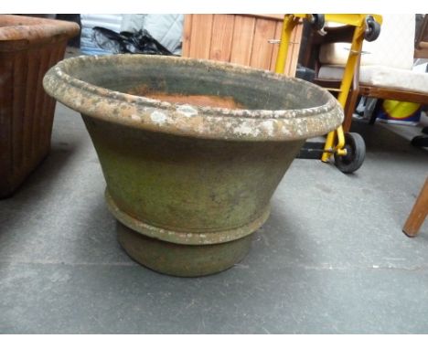 A round terracotta planter 55cm D x 40cm H
