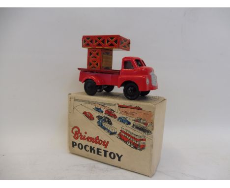 A boxed Brim Toys Pocketoy in the form of an overhead repair lorry. 