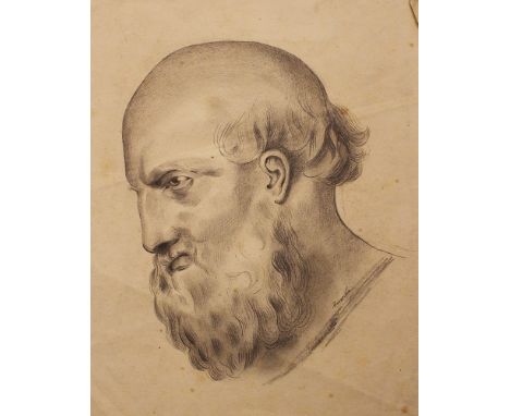 Ender 19th Century ? Portrait of a man, pencil on paper. 29x22 cm 