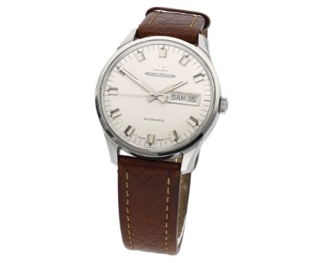 Jaeger-LeCoultre. A stainless steel automatic wristwatch with day and date, Ref. 1211284, circa 1970. Movement: cal. 1906, au