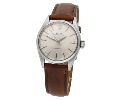 Rolex. A stainless steel wristwatch, Ref. 6444, Oyster Royal, circa 1957. Movement: cal. 1210, manual winding, 17 jewels. Dia