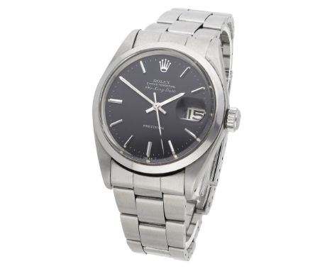 Rolex. A stainless steel automatic wristwatch with date and bracelet, Ref. 5700, Air-King Date Precision, circa 1970. Movemen