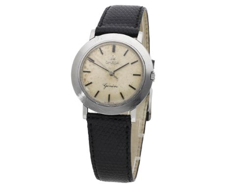 Omega. A stainless steel wristwatch, Ref. 14752 62 SC, Genève, circa 1962. Movement: cal. 600, manual winding, 17 jewels, no.