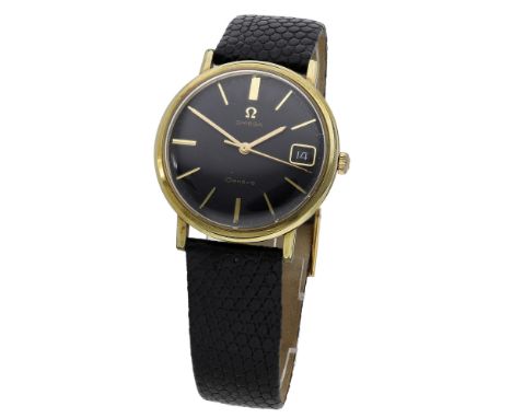 Omega. A gold plated wristwatch with date, Ref. 132.019, Genève, circa 1969. Movement: cal. 613, manual winding, 17 jewels, n