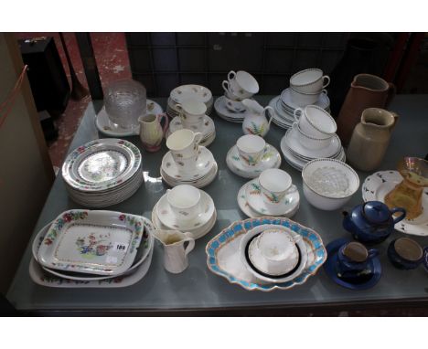 A quantity of decorative ceramics to include assorted part services, a Royal Worcester jug etc
