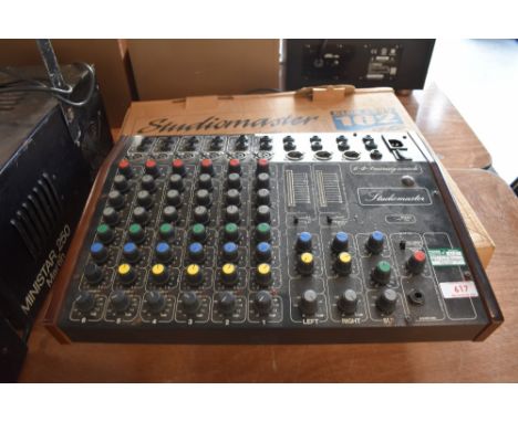 A Studiomaster 6-2-1 mixing console, with original box