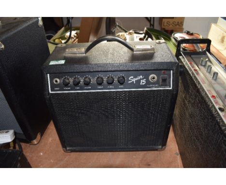 A Fender Squier 15G practice amplifier