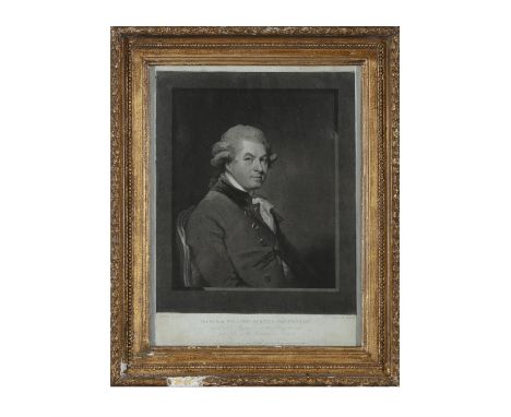 AFTER GILBERT STUART Portrait of The Right Honourable William Burton Conyngham Black and white mezzotint, 38.5 x 29cm By C.H 