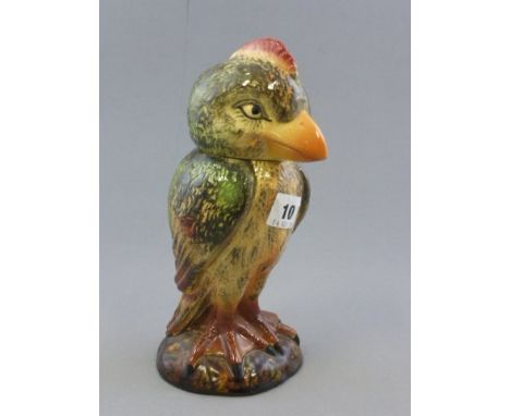 Ceramic Jar & Lid in the form of a Grotesque Bird, Martin Brothers Style