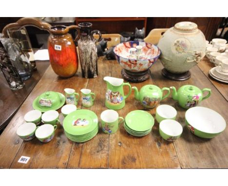 Early 20th century Children's Ceramic 'Alice through the Looking Glass' Tea Service 