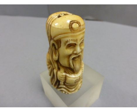 Oxbone Netsuke of a Wise Man