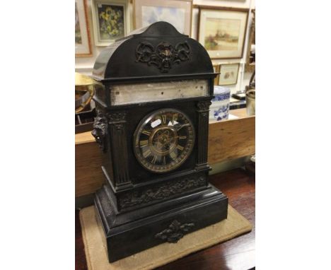 Large 19th century Slate Mantle Clock