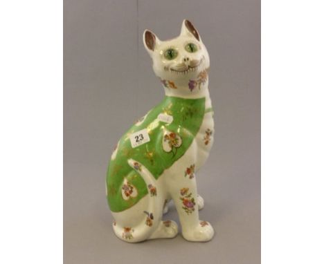 Galle Style Ceramic Cat with Glass Eyes
