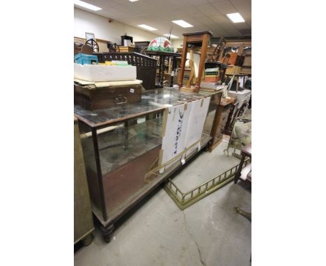 Large Glazed Shop Display Cabinet with Glass Shelf (front glass panel cracked)