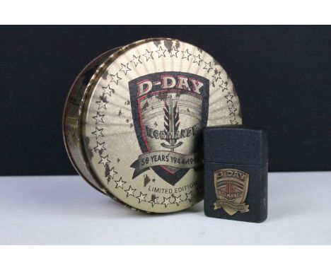 Zippo - A D-Day Normandy 50th anniversary ltd edn lighter, housed within tin