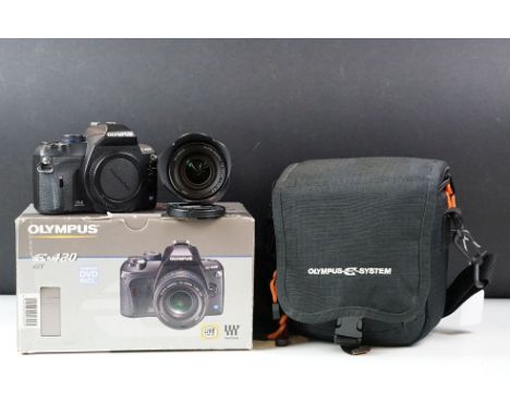 Olympus E-420 digital camera, with Zuiko Digital 14-42mm f/3.5-5.6 lens, with box, manual &amp; accessories 