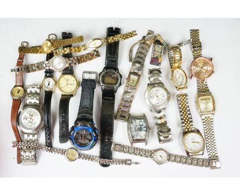 A collection of ladies and gents wristwatches to include Casio. 