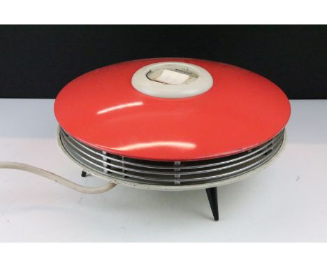 Retro Pifco enamel fan heater in the form of a flying saucer, approx 35cm diameter 