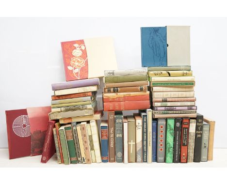 Books - A collection of the Folio Society hardback books housed within card sleeves to include Robert Burchfield - The Englis
