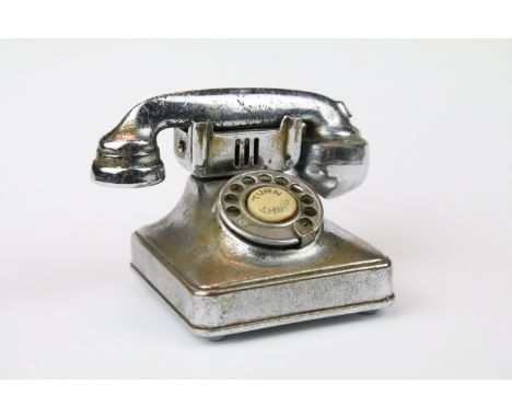 Vintage Japanese Novelty Table Lighter in the form of a Telephone marked ' Made in Occupied Japan ' 9cm wide 